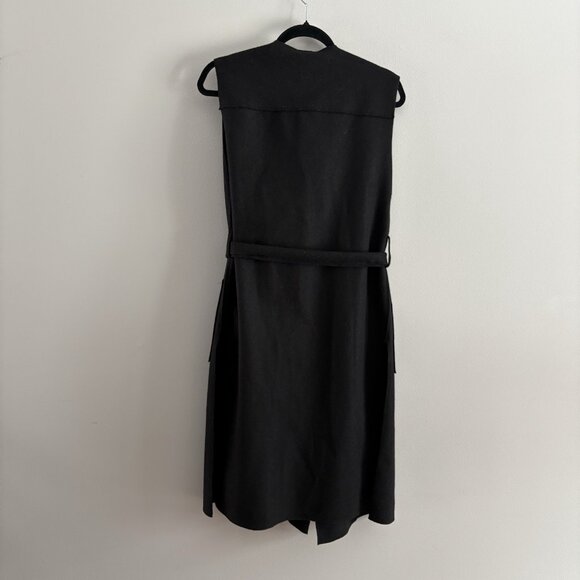 TheKorner Anthropologie One Size Black Wool Blend Belted Flora Longline Vest NWT - Picture 15 of 15